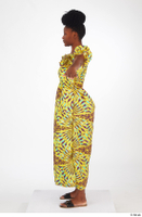  Dina Moses dressed standing t poses whole body yellow long decora apparel african dress 0003.jpg